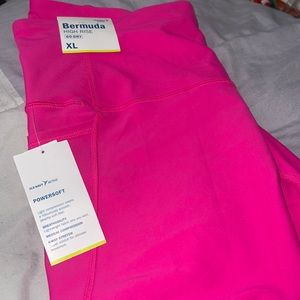 Bright Pink Bermuda High Rise Shorts